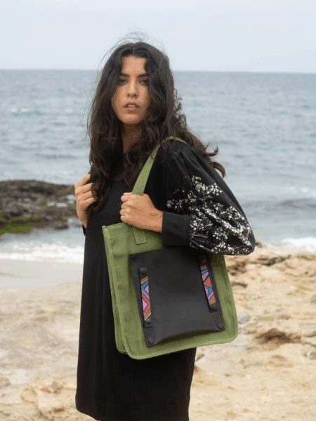 spark and rebel modular eco fashion brand modular tote bag organic cotton casual street style in sustainable fashion on etsy