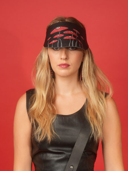 spark and rebel modular eco fashion brand upcycled visor hat casual street style in sustainable fashion on etsy