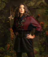 spark+rebel on dressx digital keys and roses embroidery jacket in sustainable fashion