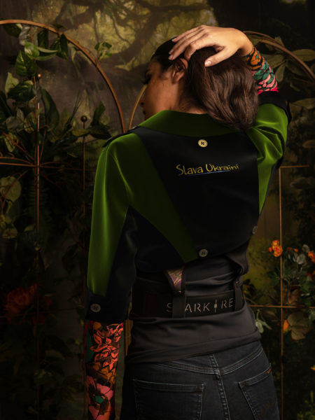 spark+rebel on dressx digital ukraine embroidered admiral jacket in sustainable fashion