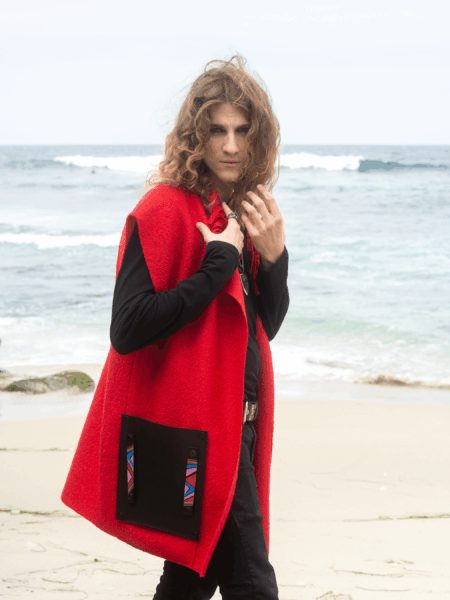 spark+rebel on etsy upcycled unisex wool long vest modular in sustainable fashion