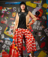 dot orange look by spark and rebel in eco fashion
