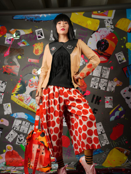 dot orange look by spark and rebel in eco fashion