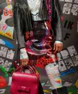 spark and rebel features upcycled leather mini skirt from japan in eco fashion