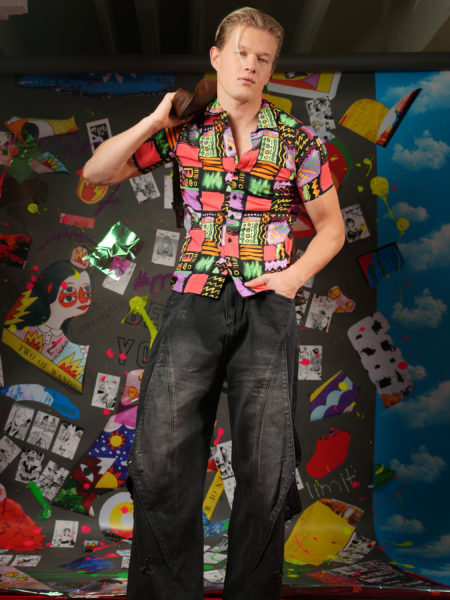 spark and rebel features upcycled mens street style look in eco fashion