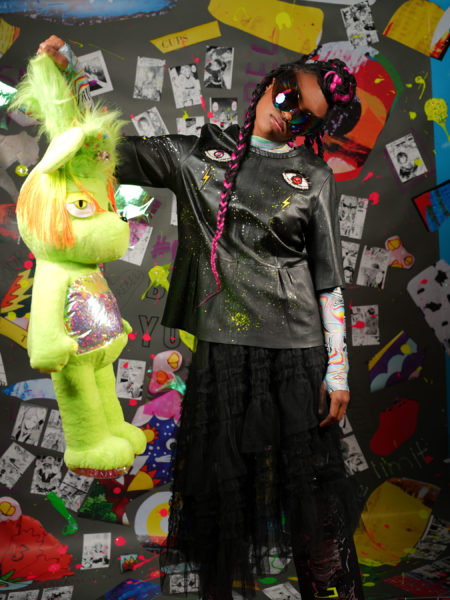 spark and rebel -features upcycled punk harajuku look in eco fashion