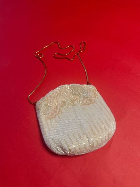 spark and rebel features vintage beaded 1950s -clutch bag in eco fashion