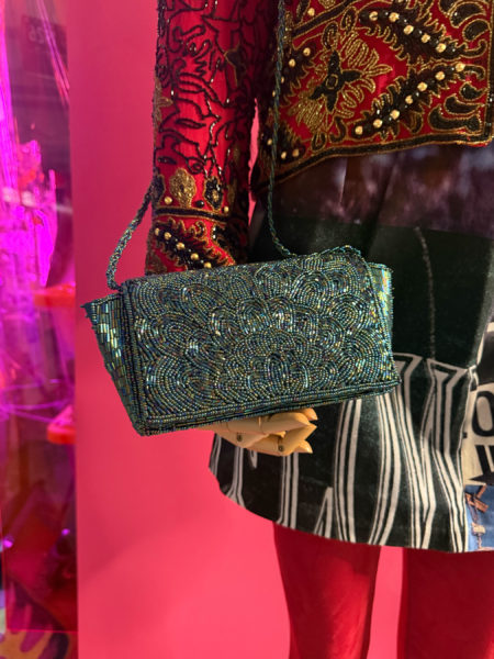 spark and rebel features vintage beaded clutch in eco fashion