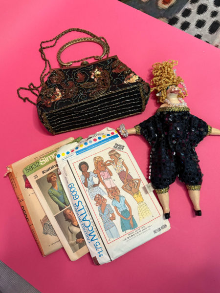 spark and rebel features vintage fashion doll clutch and sewign patterns in eco fashion