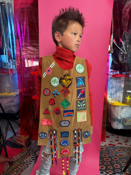 sparkpick features upcycled vintage boyscout cape in eco fashion