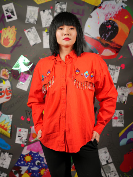 sparkpick features vintage native american blouse red in eco fashion