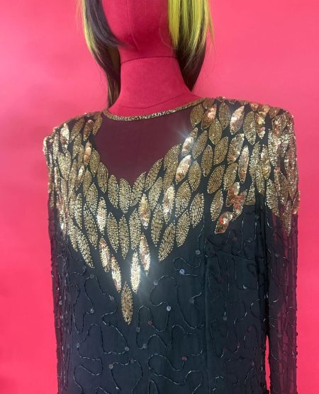 spark and rebel feature vintage beaded dress in eco fashion