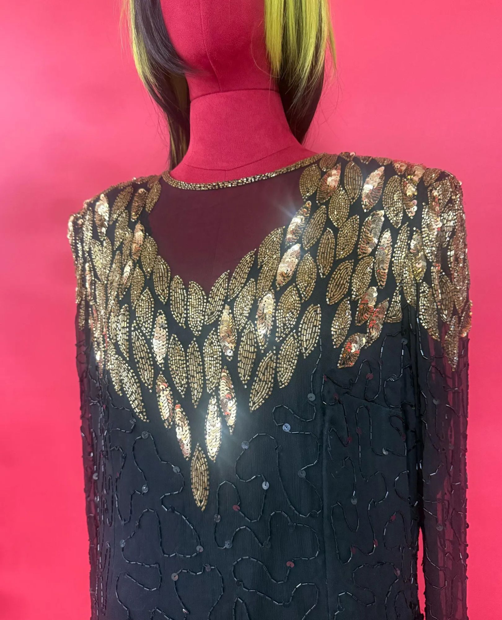 spark and rebel feature vintage beaded dress in eco fashion