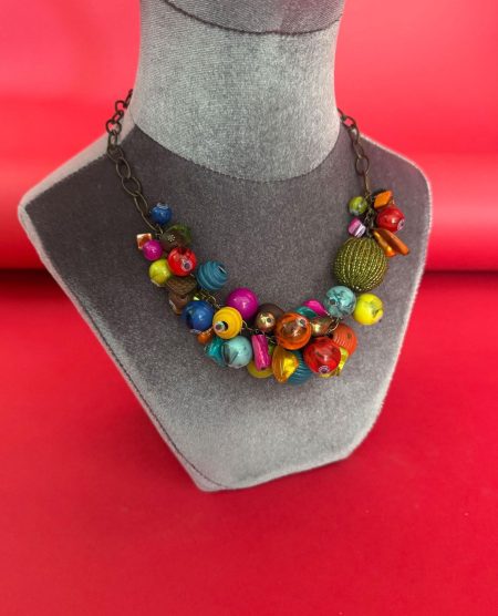 spark and rebel features pop statement necklace in eco fashion