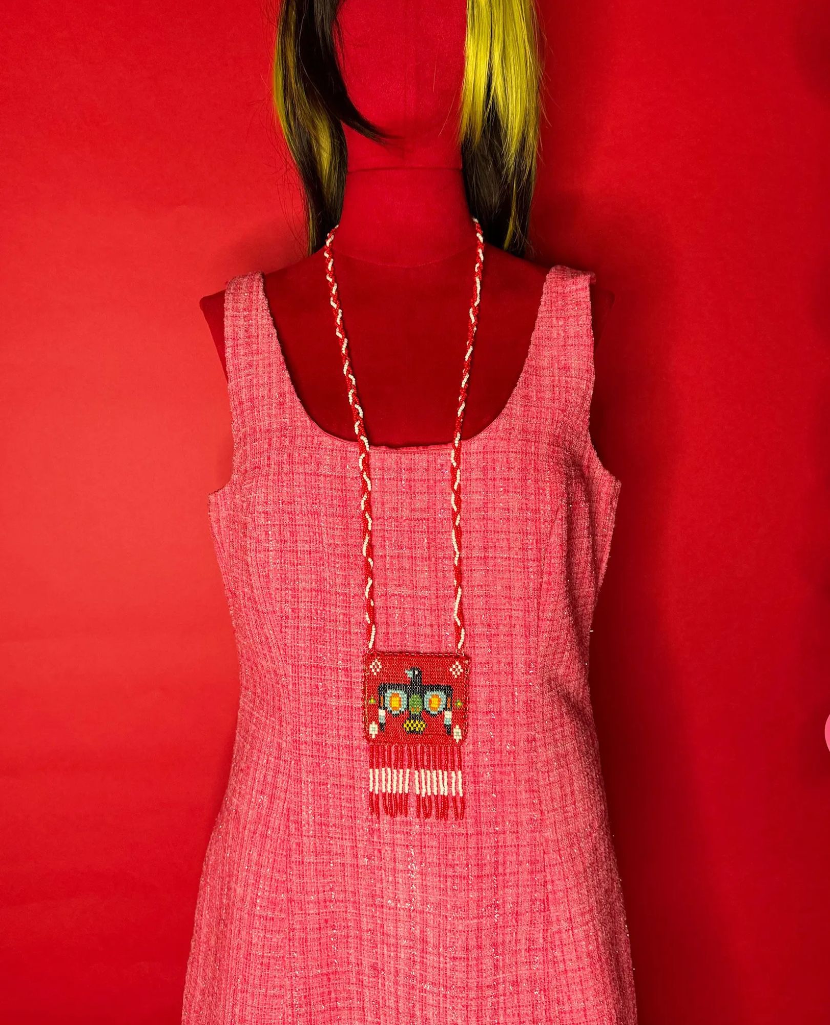 spark and rebel features vintage beaded pouch in eco fashion