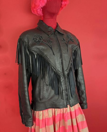 spark and rebel features vintage biker jacket in eco fashion