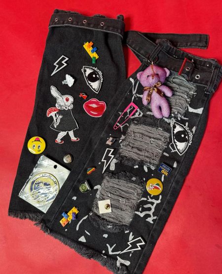 spark and rebel feature upcycled boot sleeve set in eco fashion