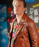 spark and rebel features brown moto jacket in eco fashion