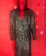 spark and rebel features leather jacket and skirt in eco fashion