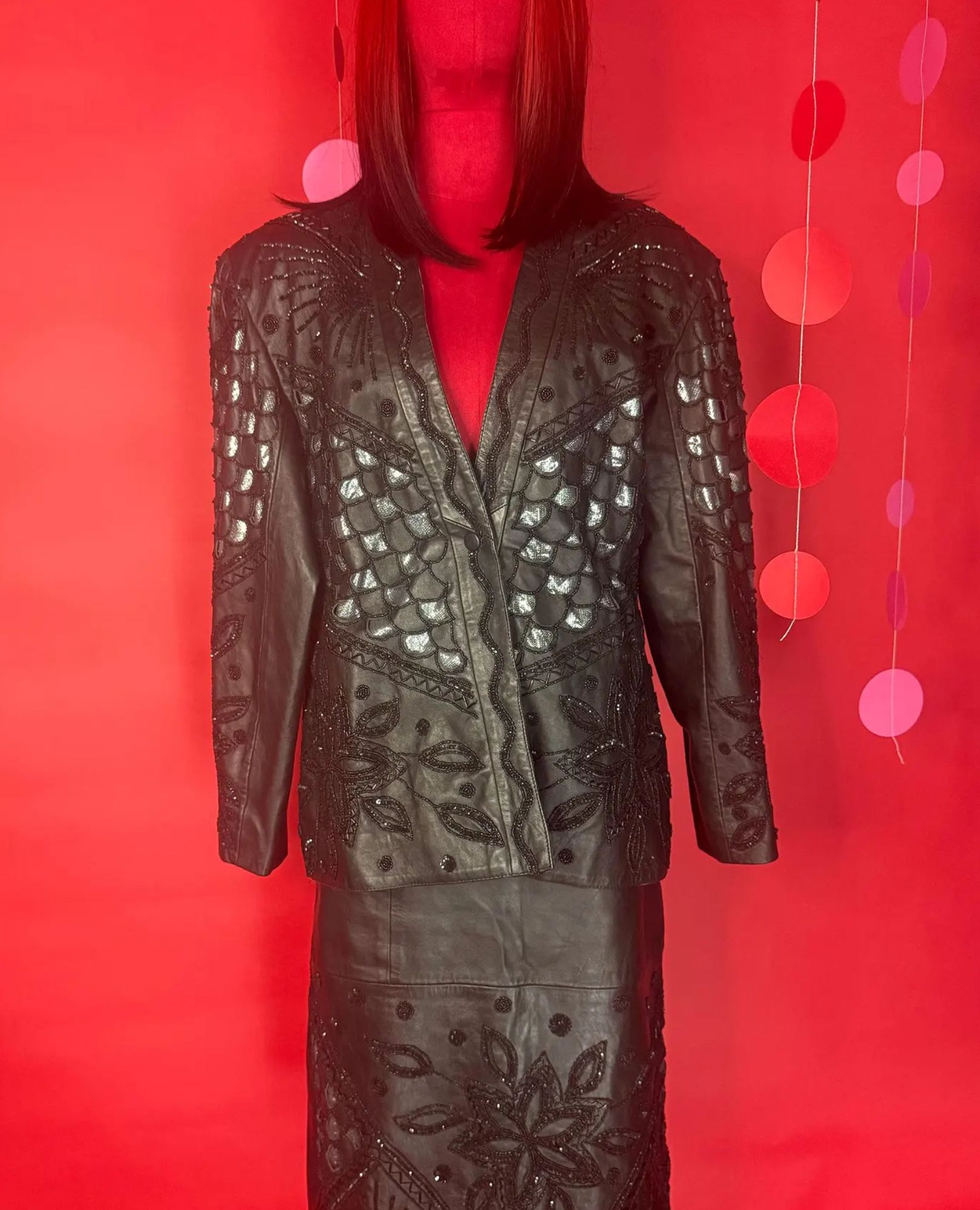 spark and rebel features leather jacket and skirt in eco fashion
