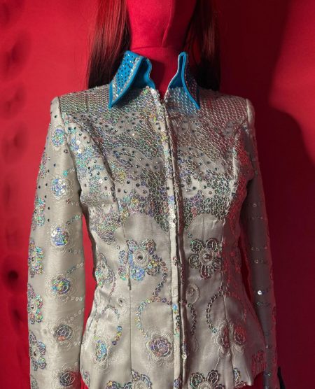 spark and rebel features vintage rhinestone jacket  in eco fashion