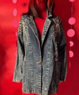 spark+rebel modular eco fashion brand vintage korean beaded sequin denim jacket in sustainable fashion on etsy