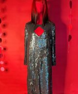 spark+rebel modular eco fashion brand vintage iridescent sequin silk dress in sustainable fashion on etsy