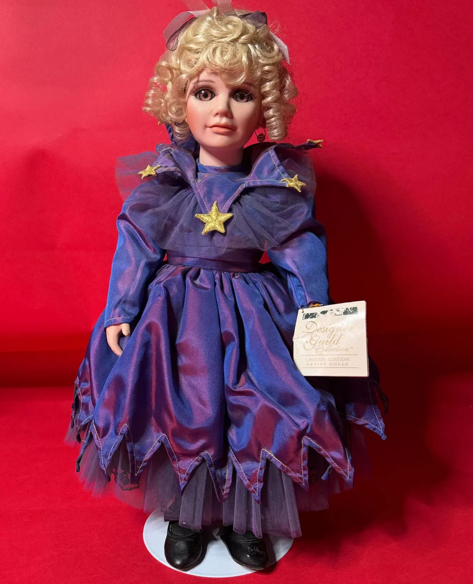 spark+rebel modular eco fashion brand vintage starlight porcelain collector doll in sustainable fashion on etsy