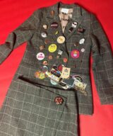 spark+rebel modular eco fashion brand upcycled plaid blazer and skirt pin set in sustainable fashion on etsy