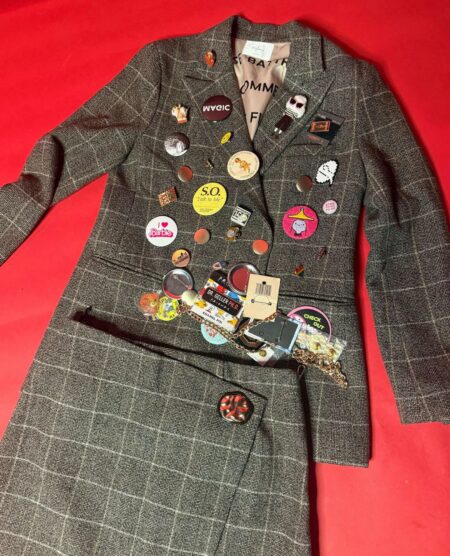 spark+rebel modular eco fashion brand upcycled plaid blazer and skirt pin set in sustainable fashion on etsy