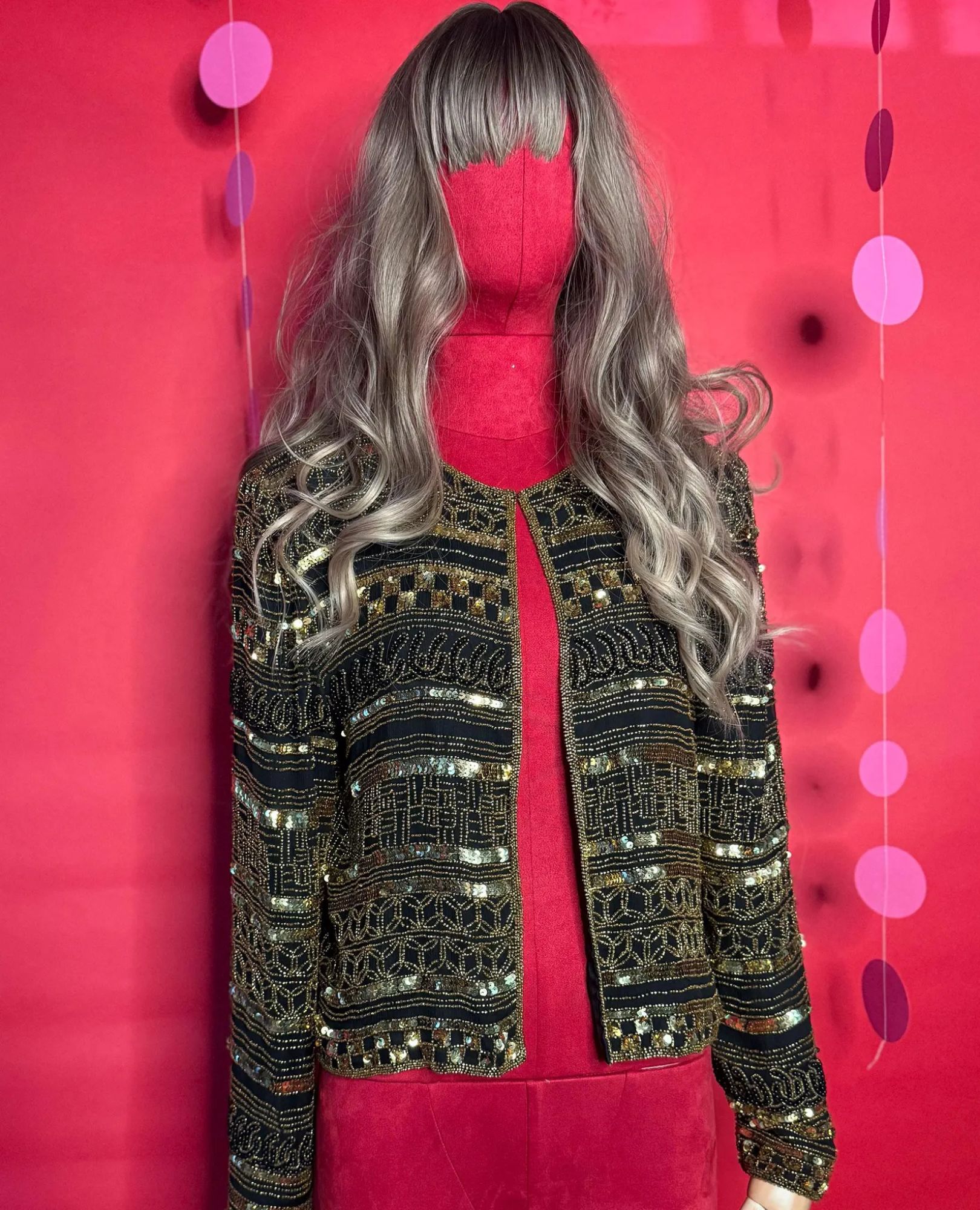 spark+rebel modular eco fashion brand vintage 1995 papell cropped sequin blouse in sustainable fashion on etsy