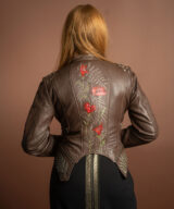 spark+rebel modular eco fashion brand upcycled hand painted flower leather art  print casual street style in sustainable fashion on etsy
