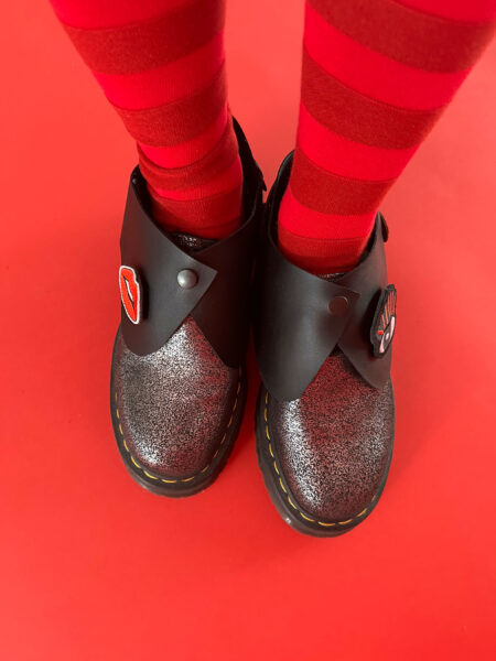 spark+rebel modular eco fashion brand Upcycled shoe accessory cactus leather casual street style in sustainable fashion on etsy